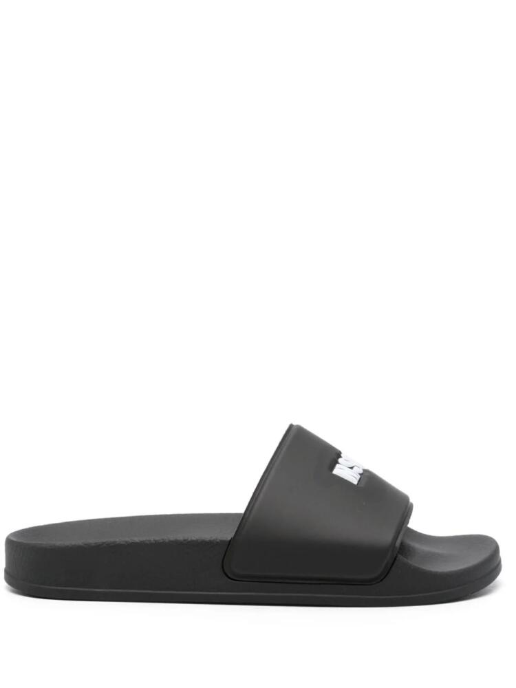 MSGM embossed-logo slides - Black Cover