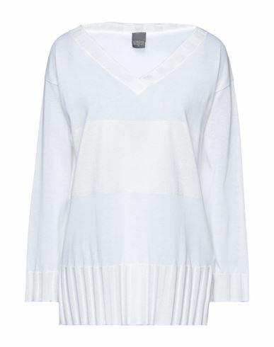 Lorena Antoniazzi Woman Sweater White Viscose, Polyester, Cotton Cover