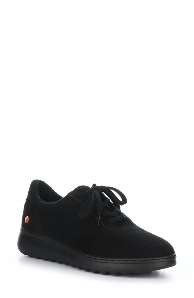 Softinos by Fly London Elra Sneaker in 000 Black Tweed/Felt Cover