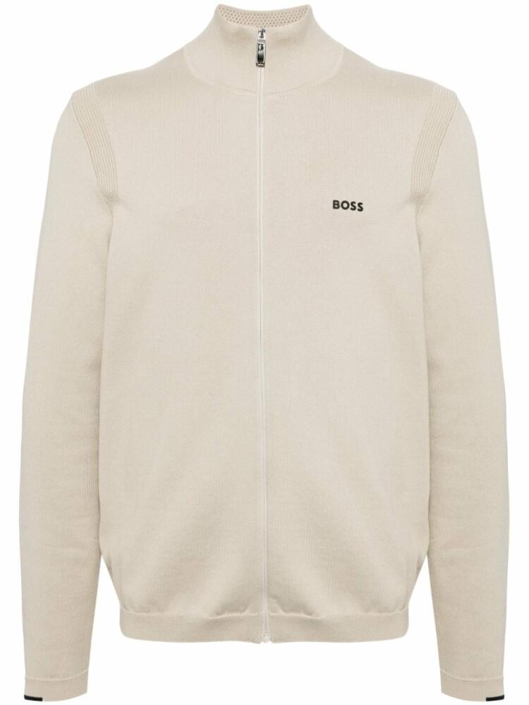 BOSS zip-up cardigan - Neutrals Cover