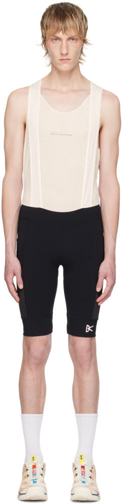 District Vision Off-White & Black Cargo Bib Shorts Cover