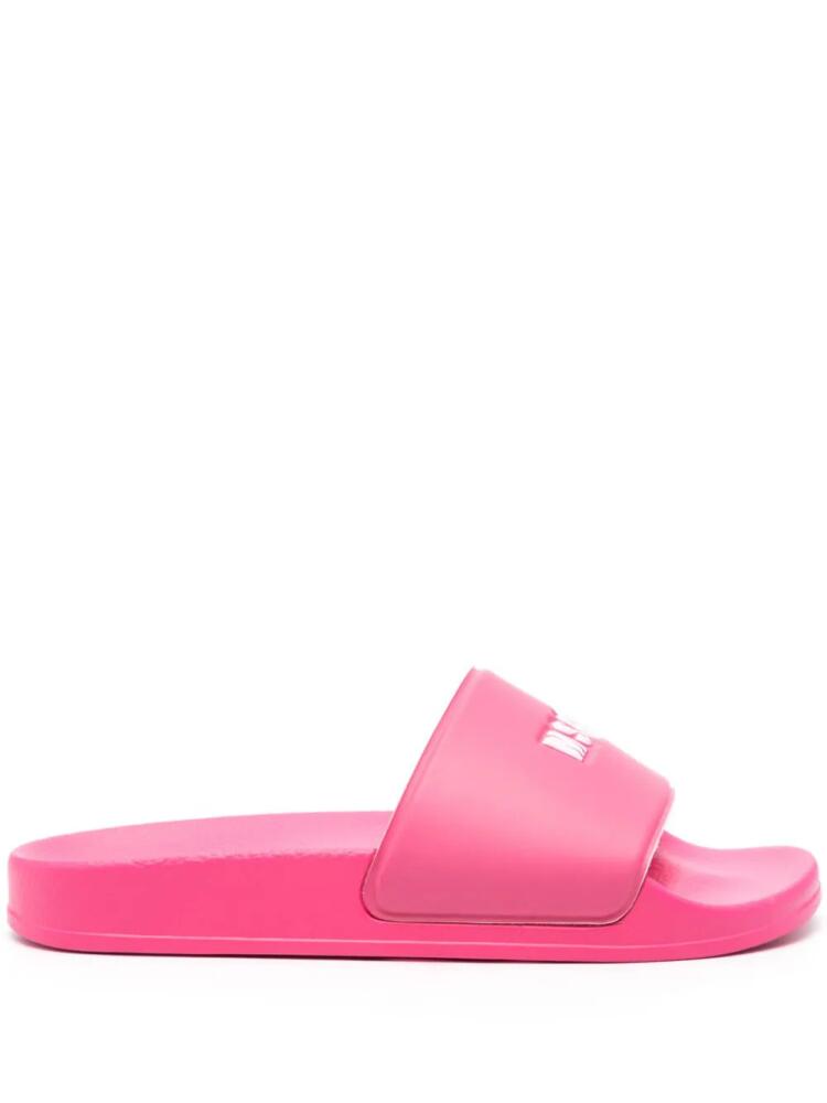 MSGM embossed-logo slides - Pink Cover