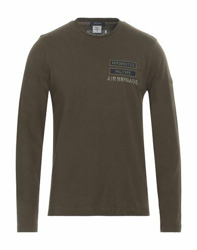 Aeronautica Militare Man T-shirt Military green Cotton Cover