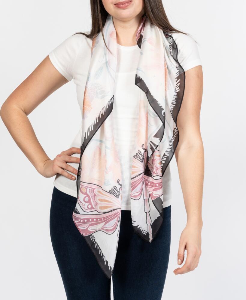 Vince Camuto Women's Oversized Butterfly Printed Square Scarf - Neutral Cover