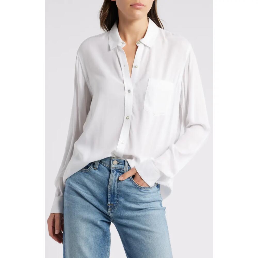 Rails Wren Solid Button-Up Shirt in White Cover