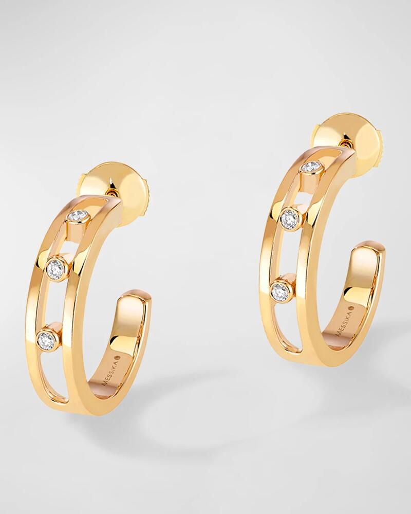 Messika 18K Yellow Gold Move Hoop Diamond Earrings Cover