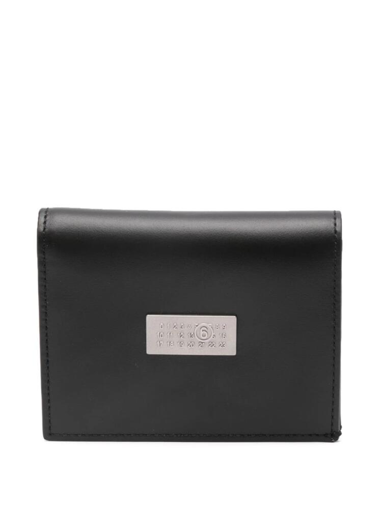 MM6 Maison Margiela numbers-motif leather wallet - Black Cover