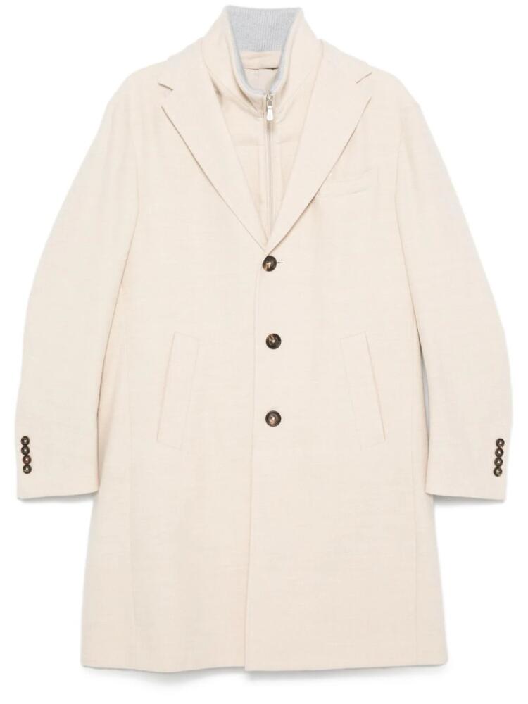 Eleventy single-breasted coat - Neutrals Cover