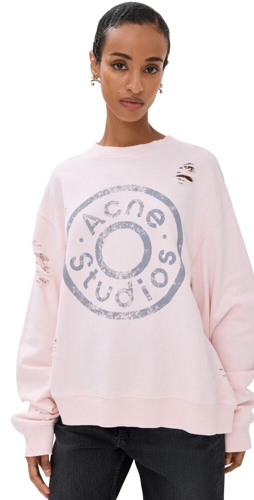 Acne Studios Button Logo Sweatshirt Faded Pink Cover