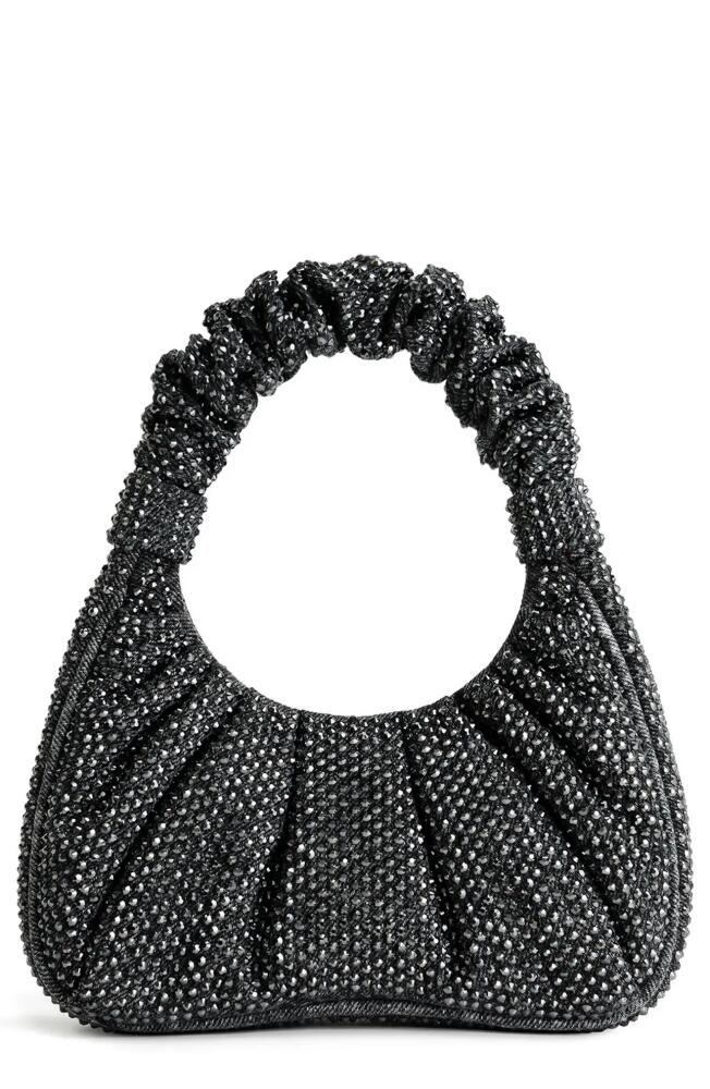 JW PEI Gabbi Rhinestone Ruched Hobo in Anthracite Cover