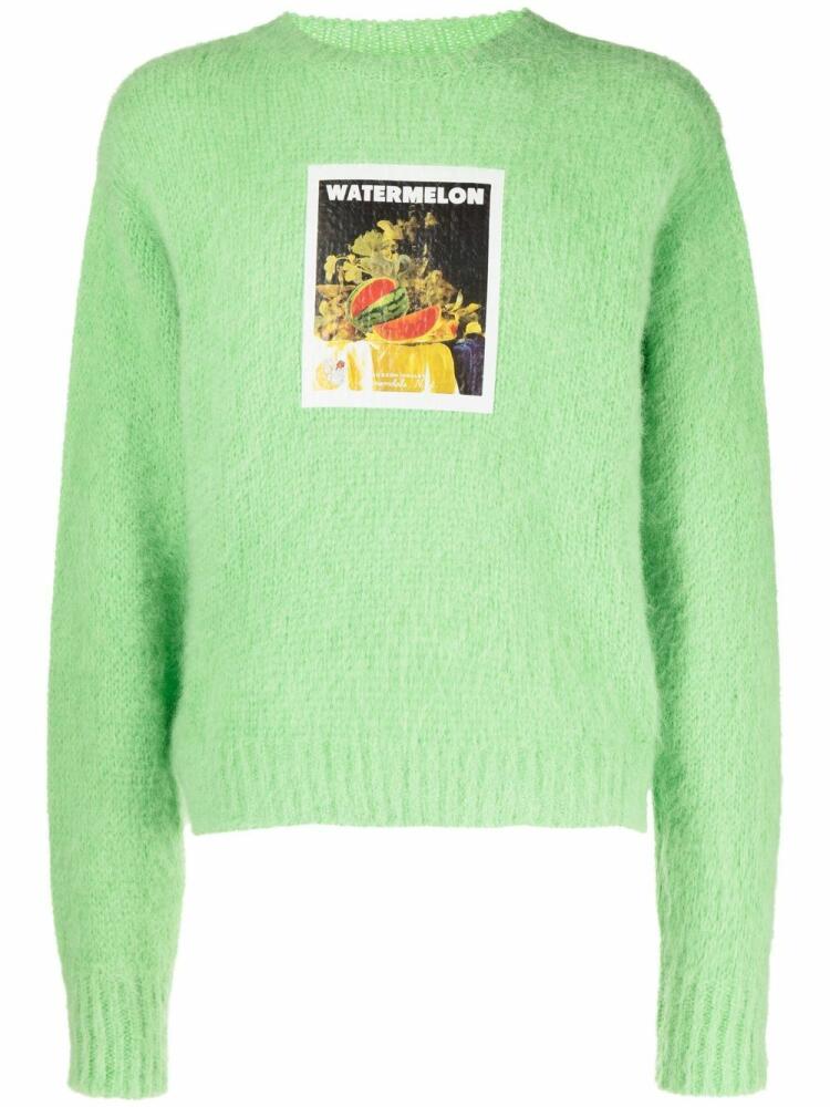 Denim Tears Watermelon-print knit jumper - Green Cover