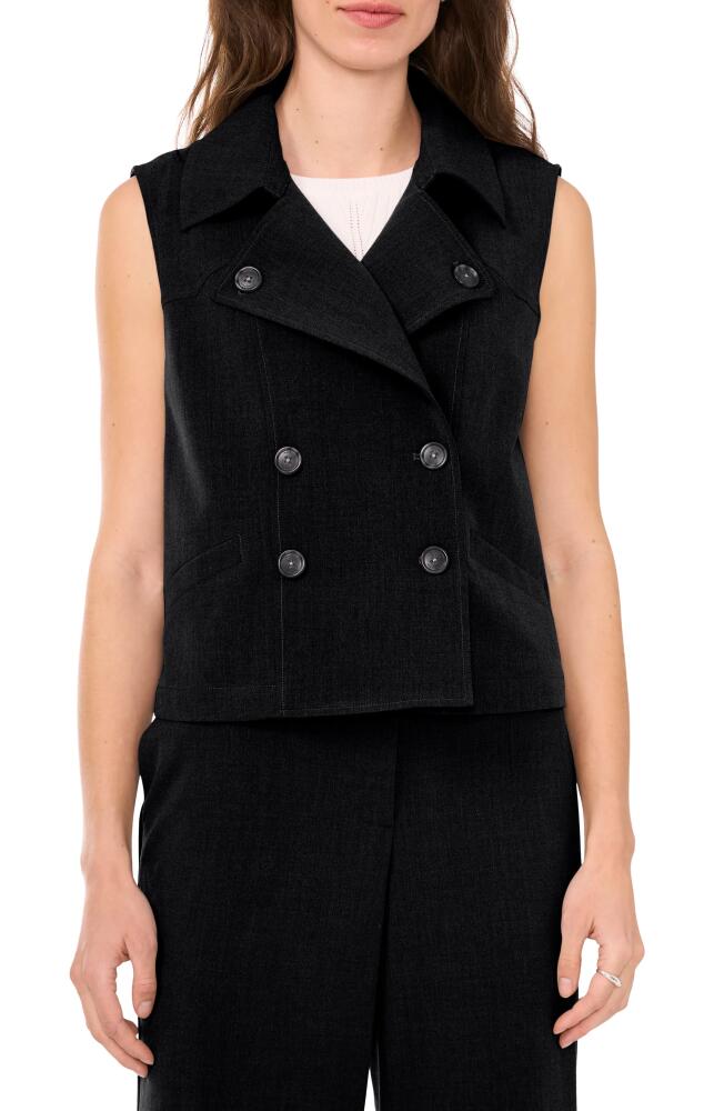 halogen(r) Double Breasted Trench Vest in Rich Black Cover