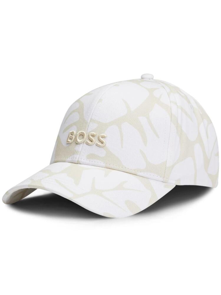 BOSS logo-embroidered baseball cap - White Cover