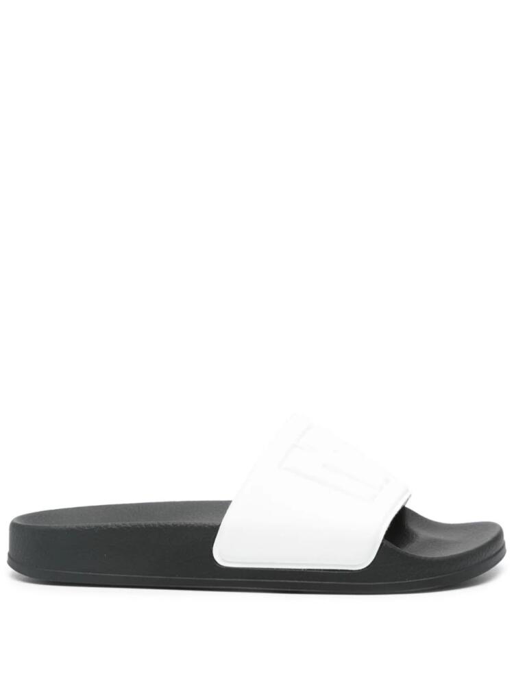 MSGM logo-embossed slides - Black Cover