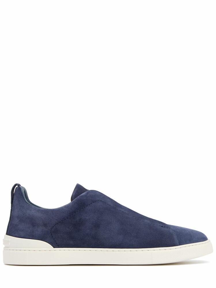 ZEGNA Triple Stitch Leather Low-top Sneakers Cover