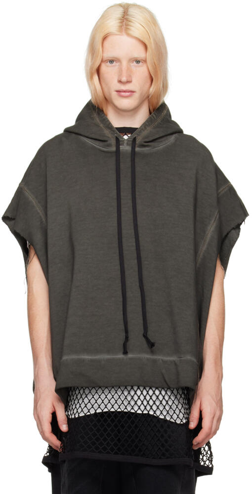 NICOLAS ANDREAS TARALIS Gray Raw Edge Hoodie Cover