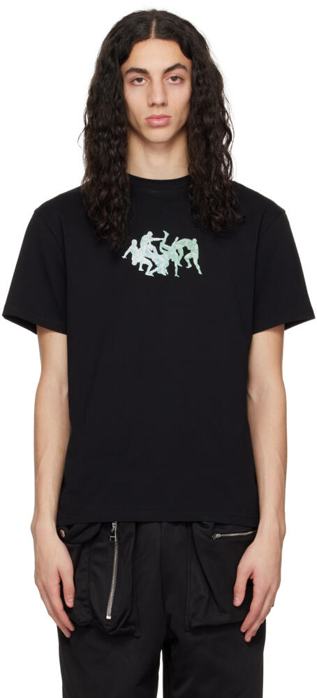 JW Anderson Black Placed Print T-Shirt Cover