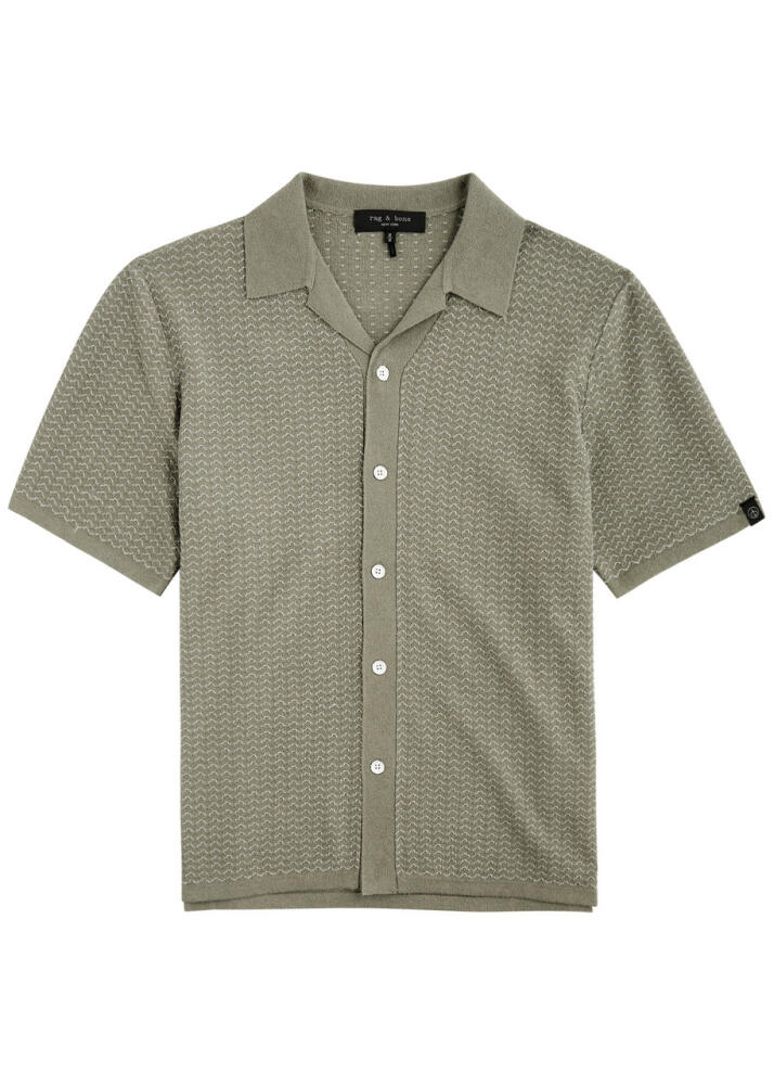 Rag & Bone Avery Jacquard Terry Shirt - Khaki Cover