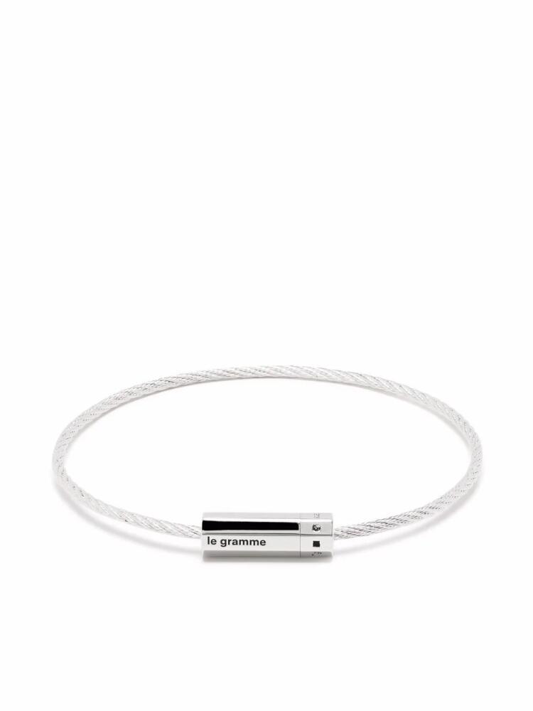 Le Gramme 7g polished Octagon cable bracelet - Silver Cover