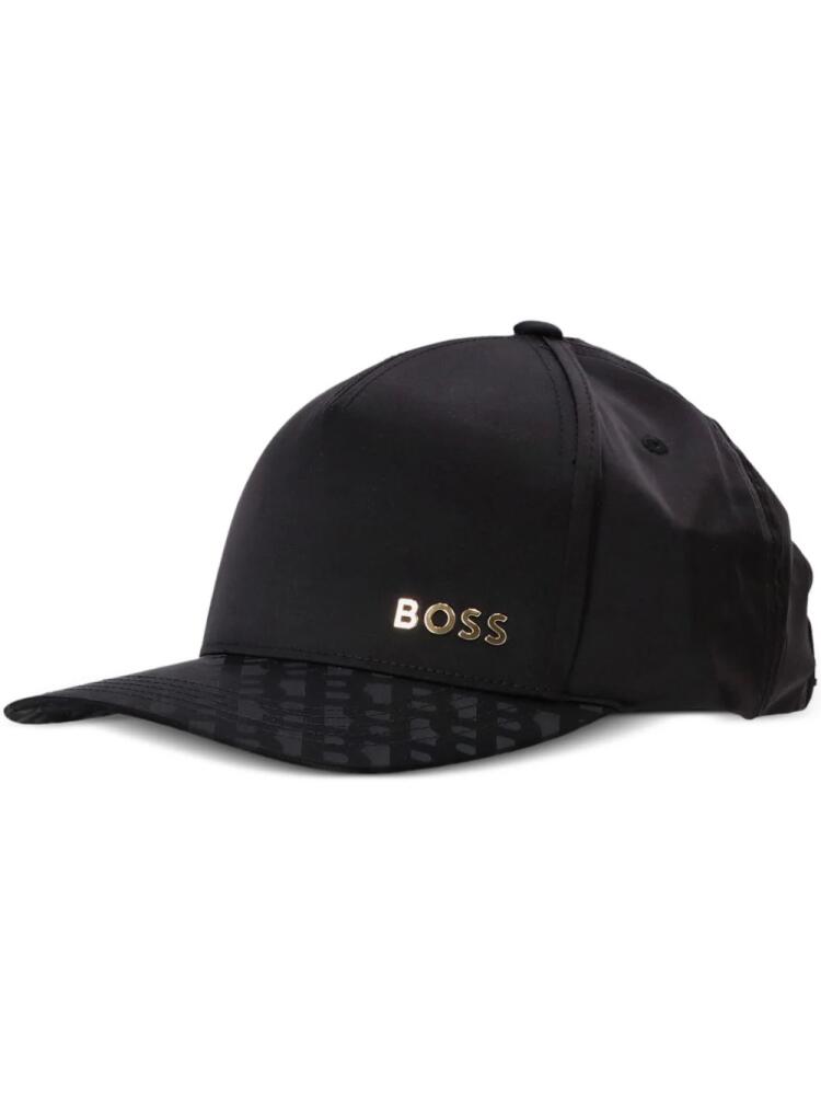 BOSS logo-plaque baseball cap - Black Cover