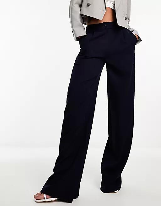 Trendyol wide leg pants in navy Cover