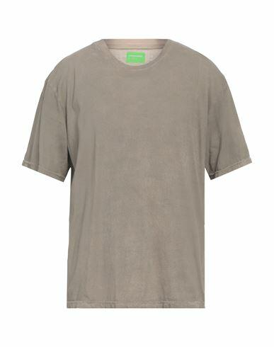 Notsonormal Man T-shirt Khaki Cotton, Recycled cotton Cover