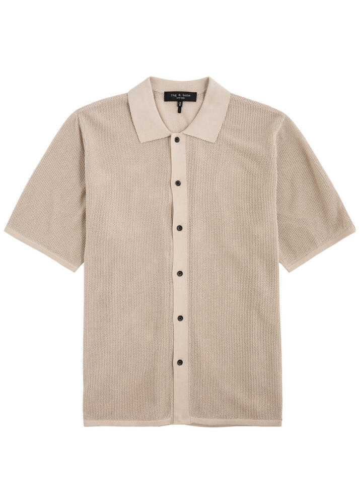 Rag & Bone Payton Knitted Cotton Shirt - Beige Cover