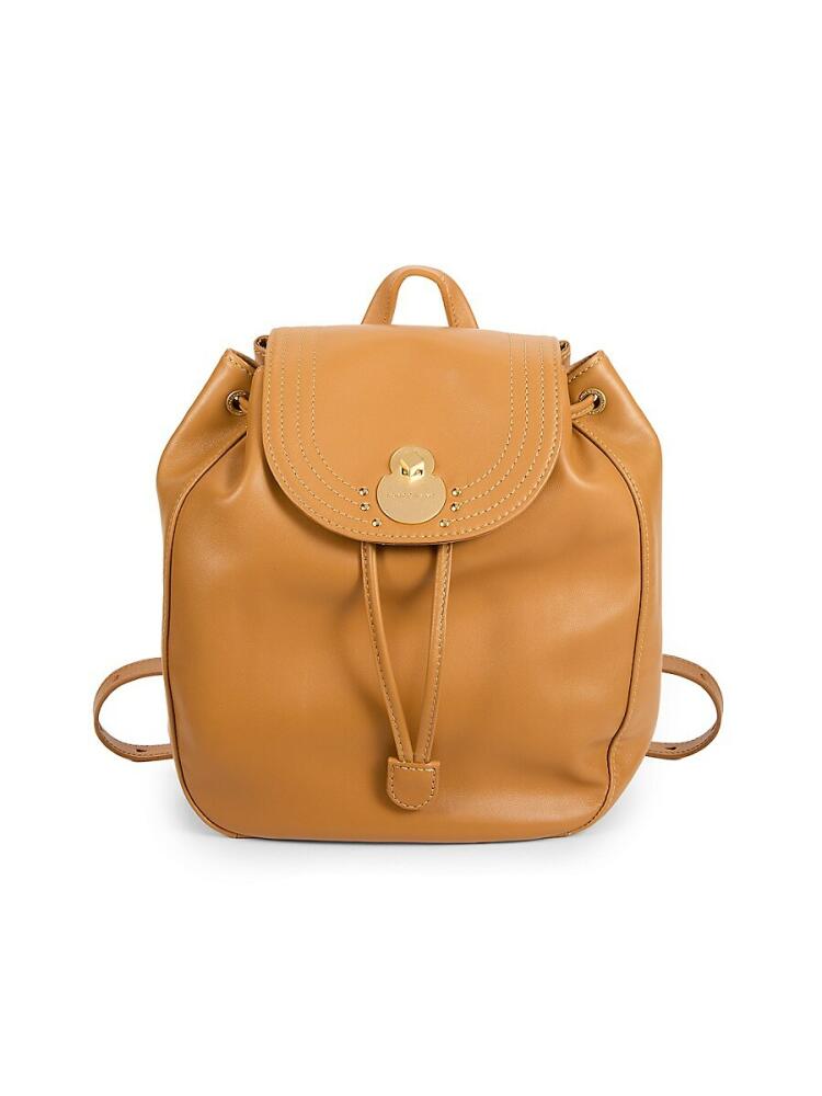 Longchamp Women's Leather Backpack - Natural Cover