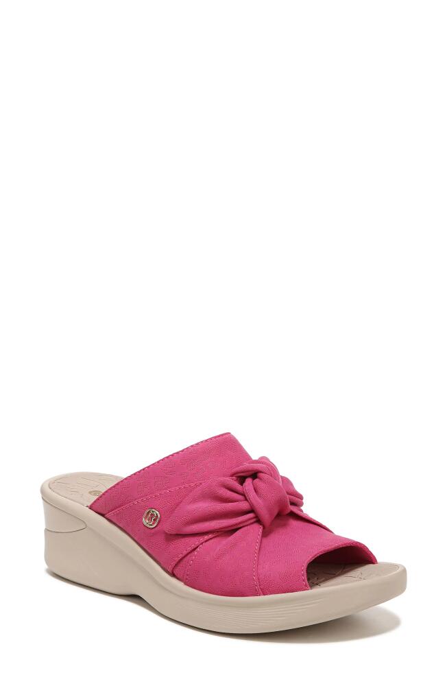 BZees Smile II Wedge Slide Sandal in Pink Cover