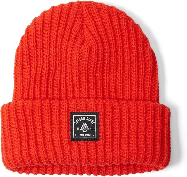 Volcom Snow Thick Knit Beanie (Orange Shock) Caps Cover