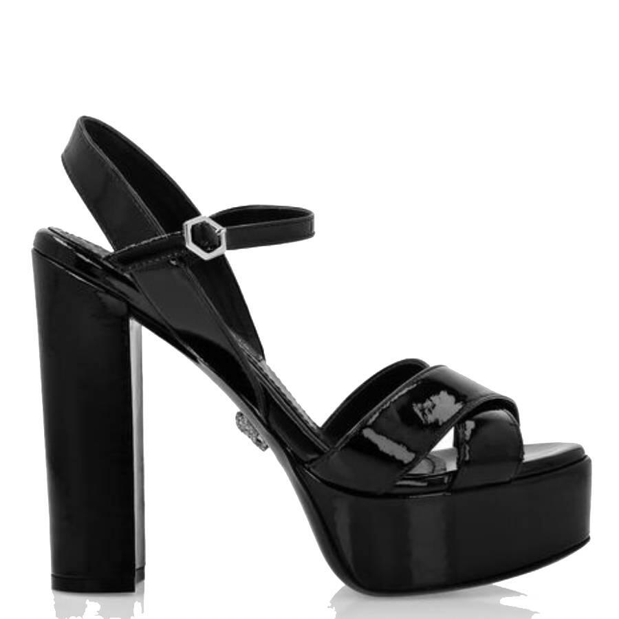 Philipp Plein Patent Leather High-Heel Platform Sandals Cover