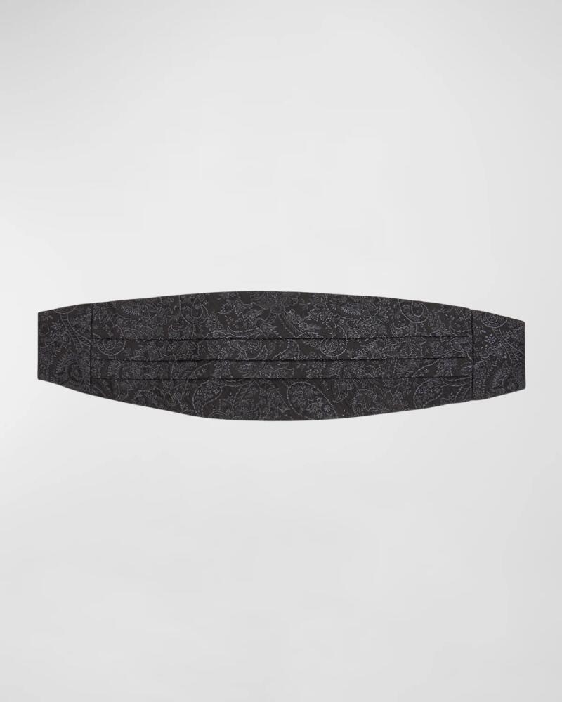 Etro Men's Pleated Paisley Cummerbund Cover