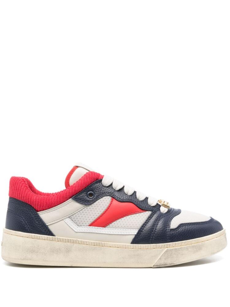 Bally logo-plaque panelled sneakers - Blue Cover