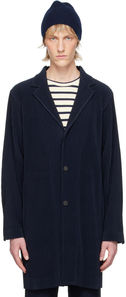 HOMME PLISSÉ ISSEY MIYAKE Navy Basics Coat Cover