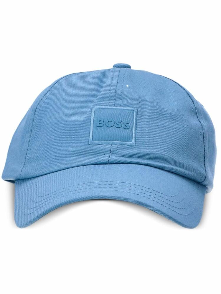 BOSS logo-appliqué cotton cap - Blue Cover