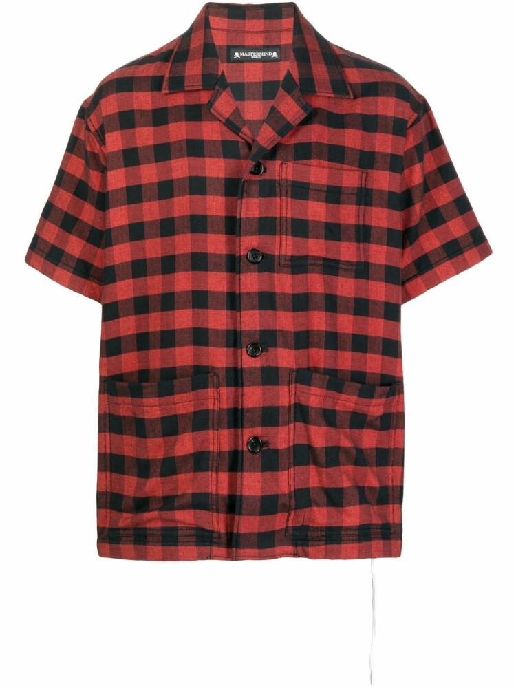 Mastermind World plaid-check embroidered shirt Cover