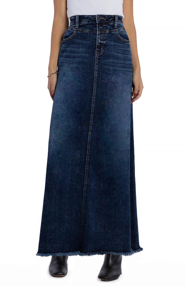 Wash Lab Denim The Lowdown Denim Maxi Skirt in Gravity Blue Cover