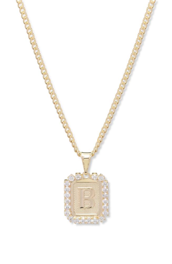 Bracha Royal Initial Card Necklace in Gold- B Cover