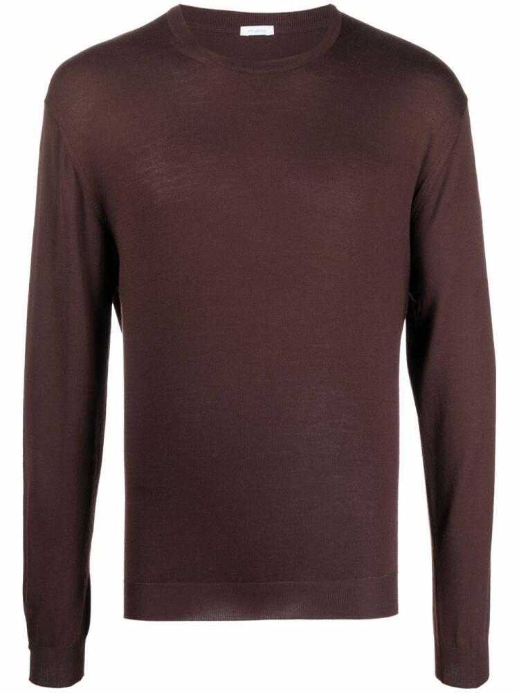 Malo crew-neck wool jumper - Brown Cover