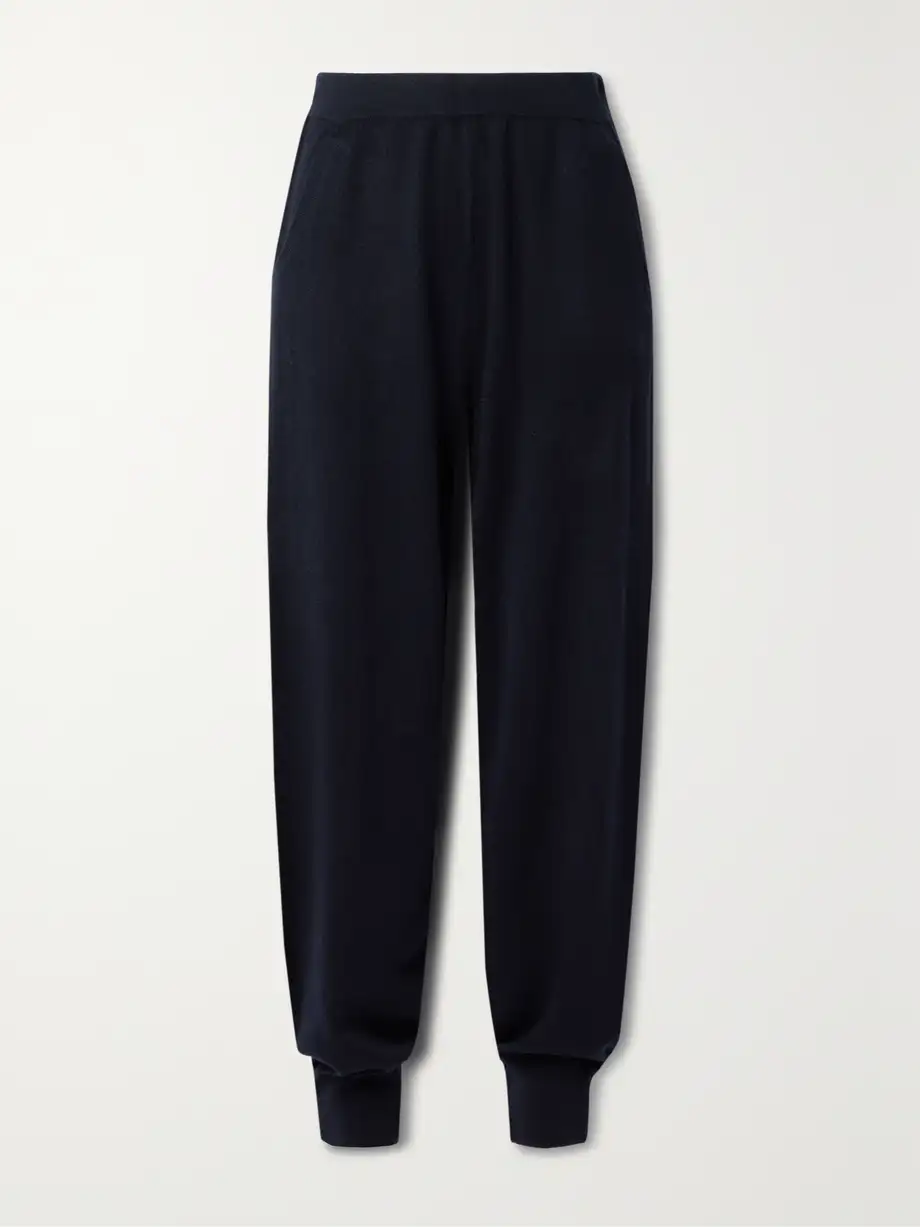 Allude - + Net Sustain Cashmere Tapered Track Pants - Blue Cover