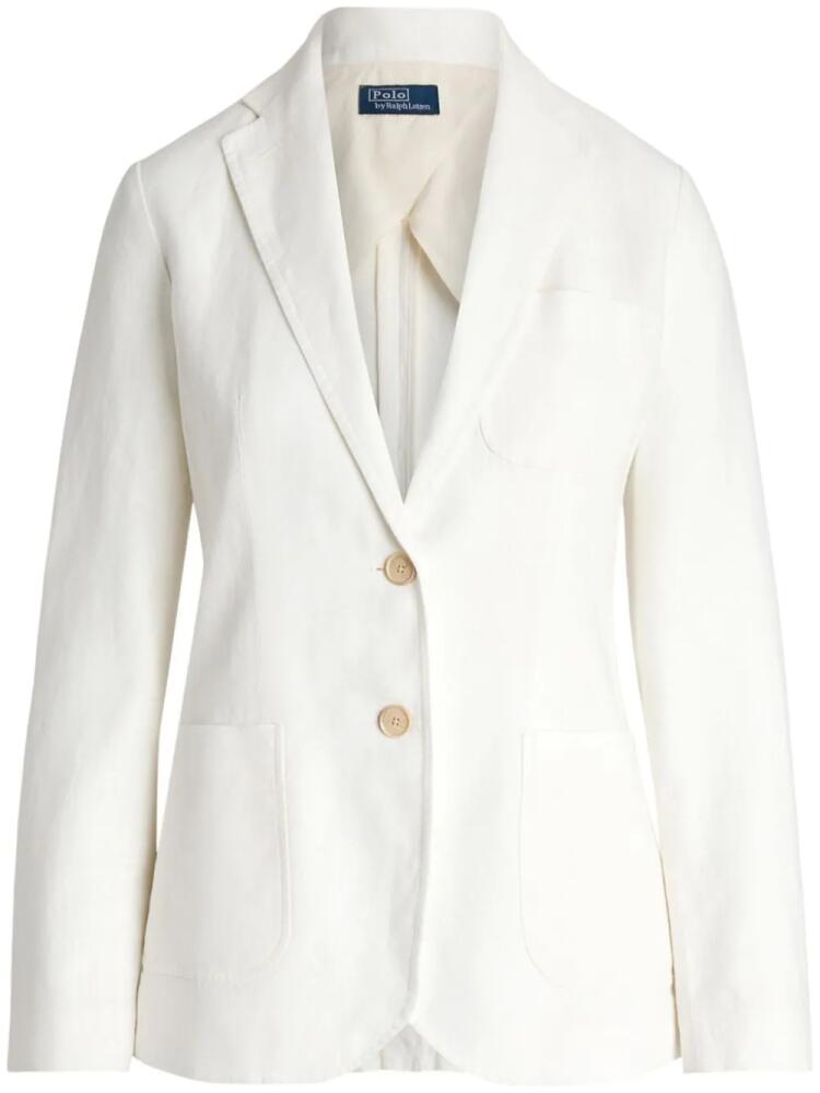 Polo Ralph Lauren linen single-breasted blazer - White Cover