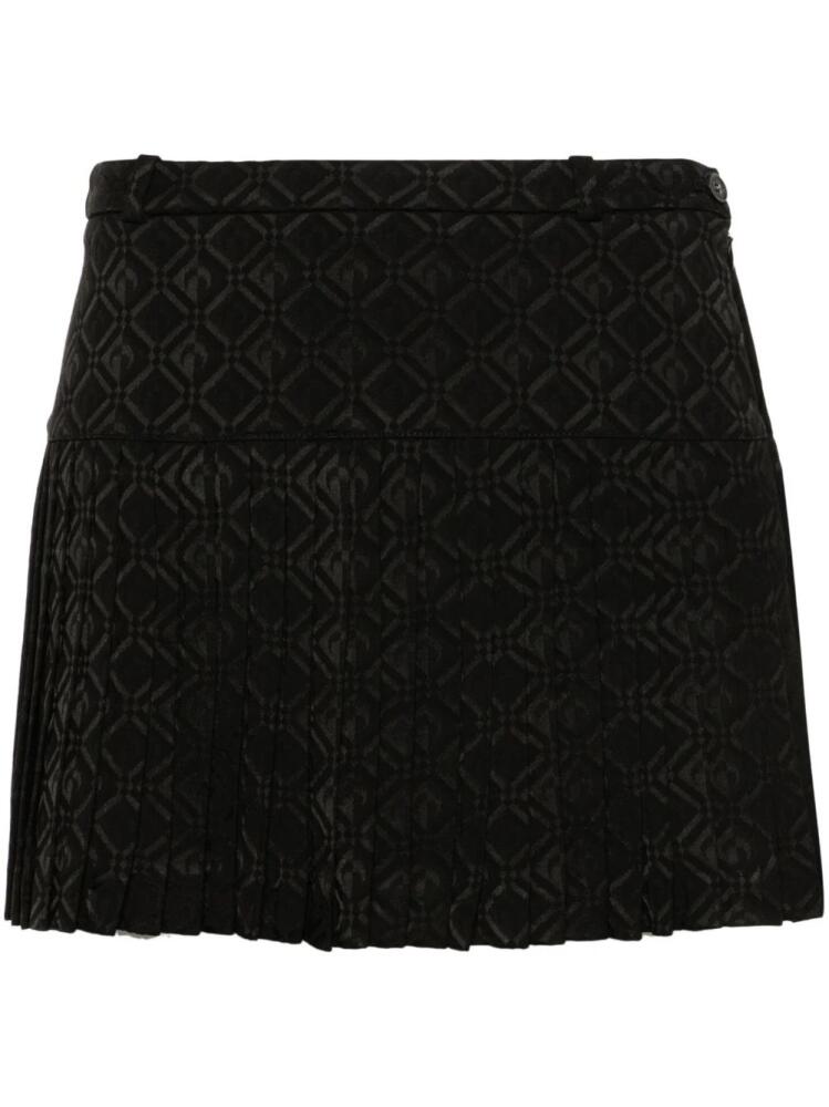 Marine Serre Moon Diamond-jacquard mini skirt - Black Cover