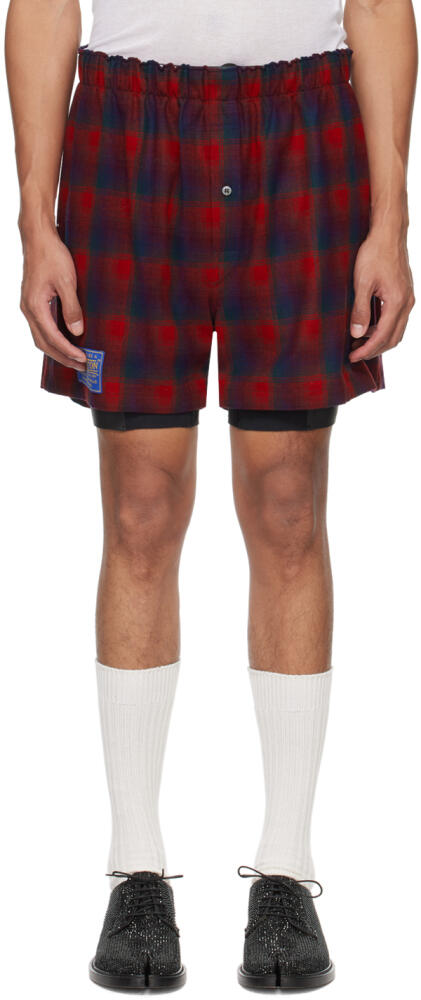 Maison Margiela Red Check Shorts Cover