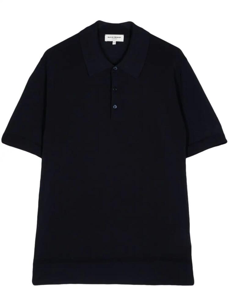 Man On The Boon. short-sleeve polo shirt - Blue Cover