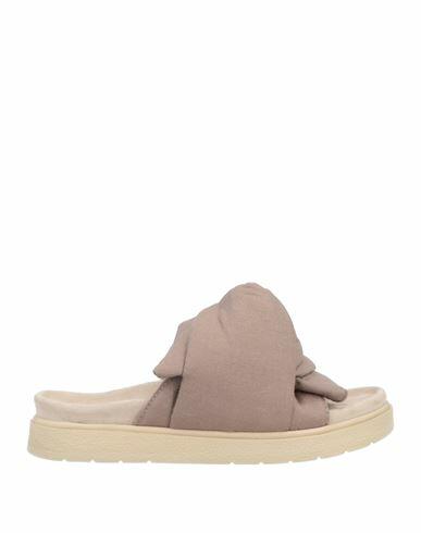 Inuikii Woman Sandals Khaki Linen Cover