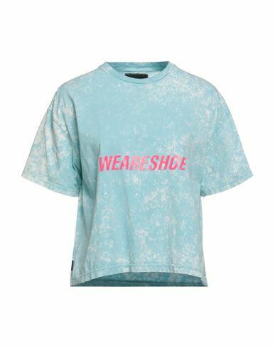 Shoe Woman T-shirt Sky blue Cotton Cover