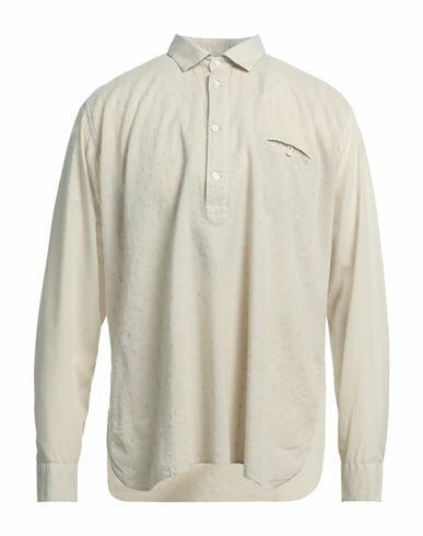 Tintoria Mattei 954 Man Shirt Beige Cotton Cover