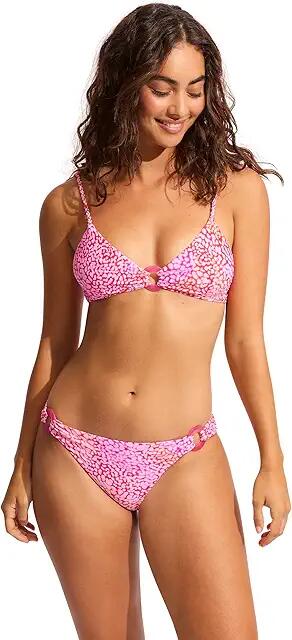 Seafolly Sea Skin Trim Side Hipster Pant (Fuchsia Rose) Women's Swimwear Cover