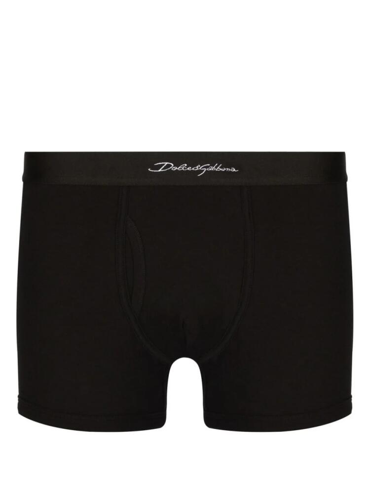 Dolce & Gabbana logo-waistband low-rise boxers - Black Cover