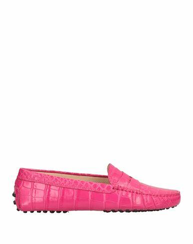 Tod's Woman Loafers Fuchsia Leather Cover